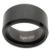Men's Tungsten Carbide Black Beveled Comfort Fit Ring