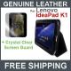 For Lenovo IdeaPad K1 Tablet Black GENUINE LEATHER Case Cover + Screen Protector For Lenovo IdeaPad K1 Tablet Black GENUINE LEATHER Case Cover + Screen Protector