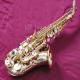 2010 Gold Bb Curved Soprano Saxophone High F# New,case